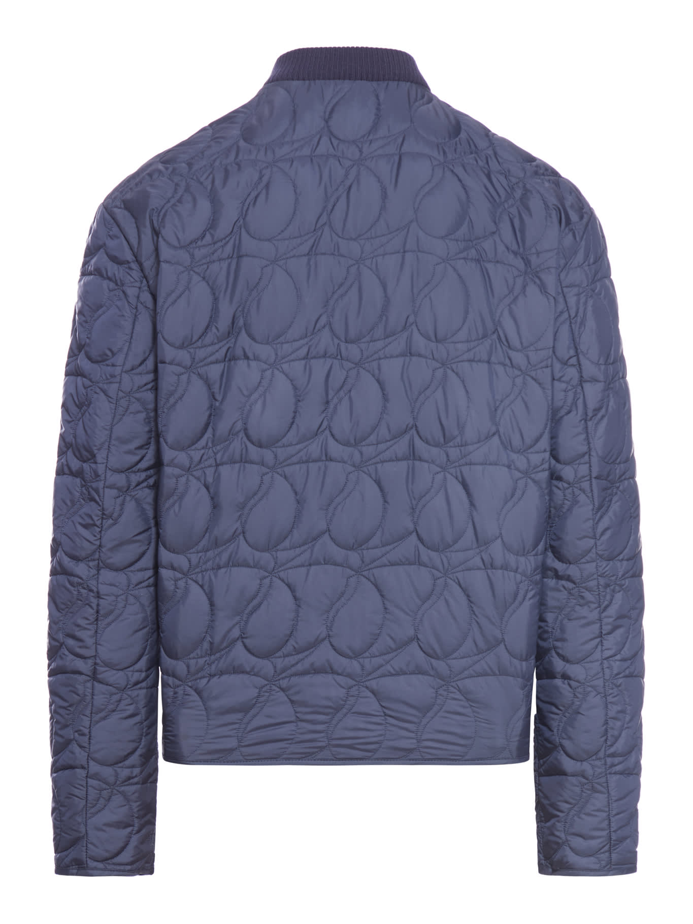 Shop Etro Paisley Quilted Bomber In Blue Multi