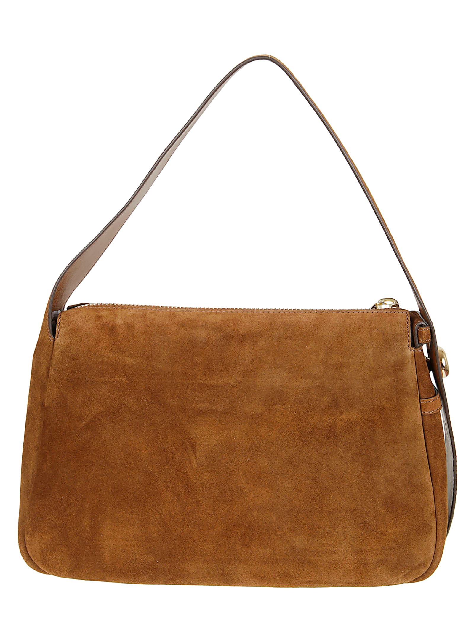 Tory Burch Romy Suede Shoulder Bag In Brown