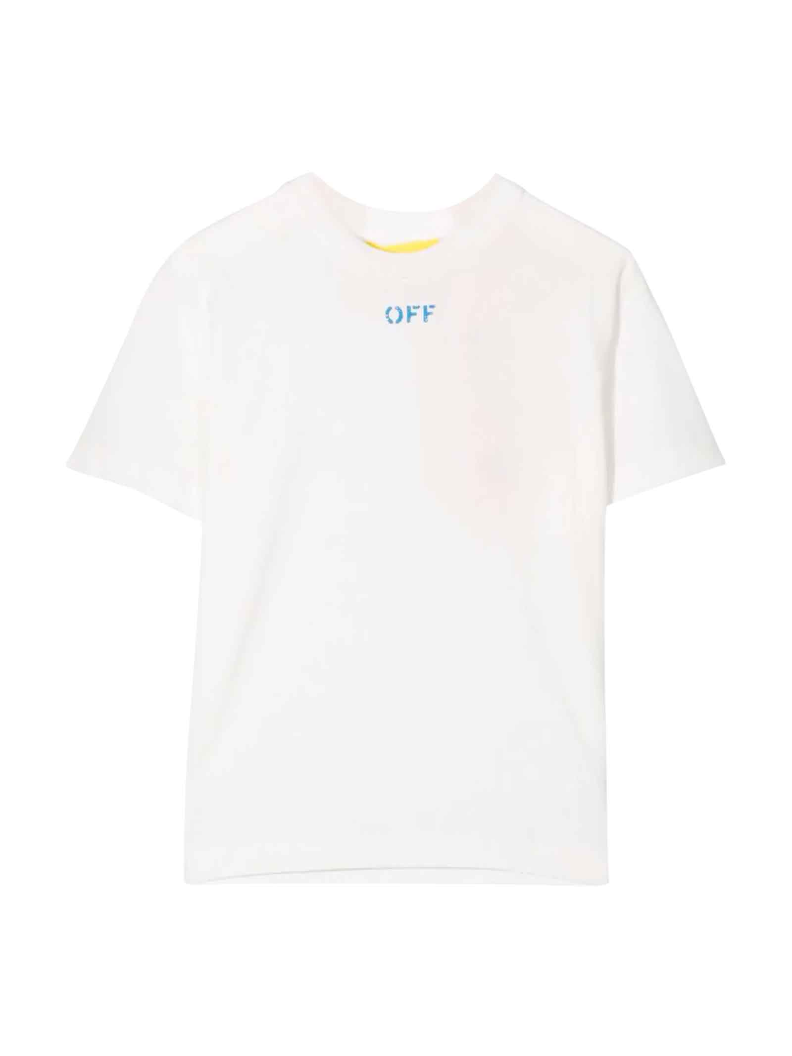 Off-White White T-shirt With Multicolor Logo