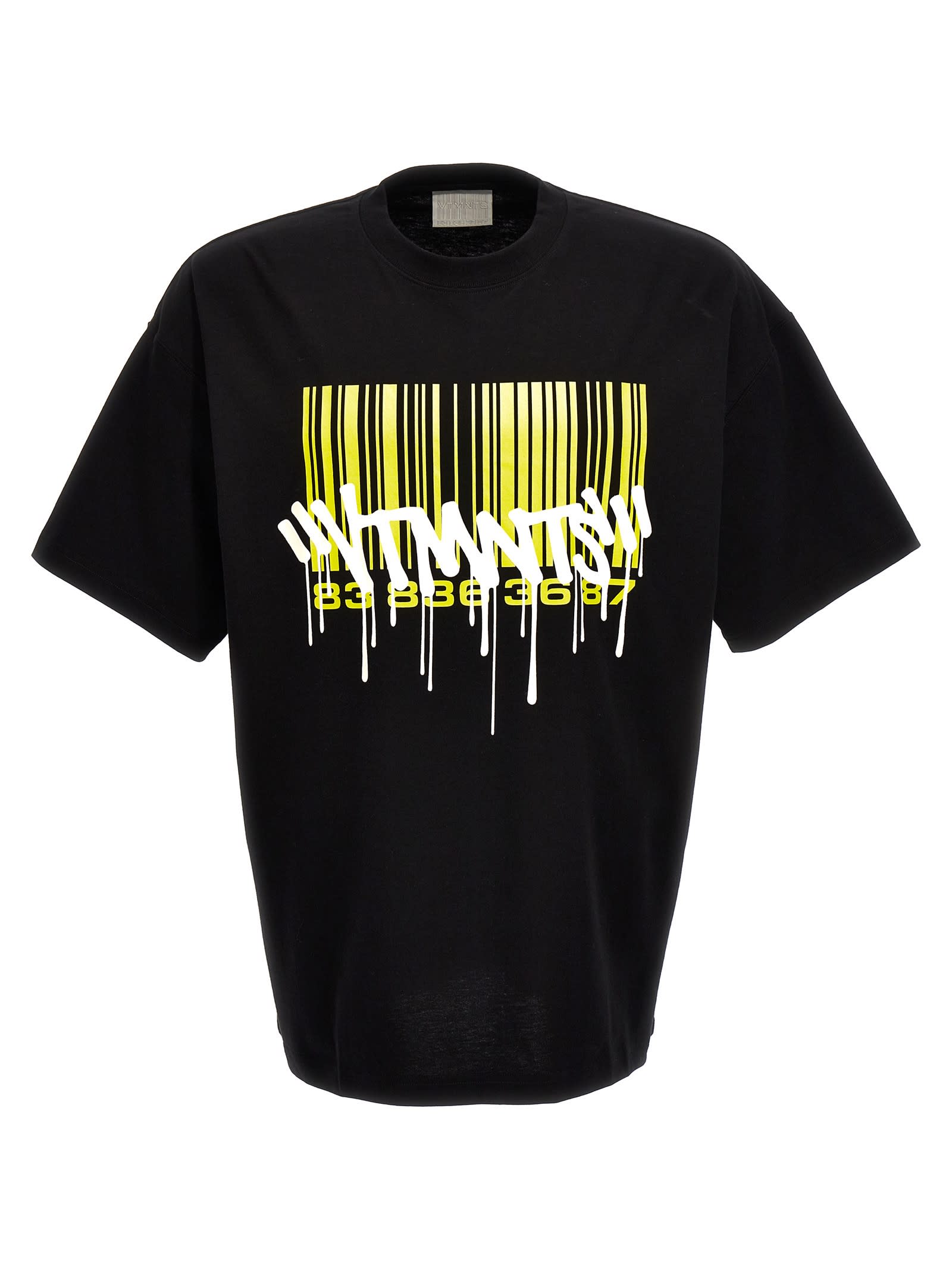 Shop Vtmnts Graffiti Big Scanner T-shirt In Black