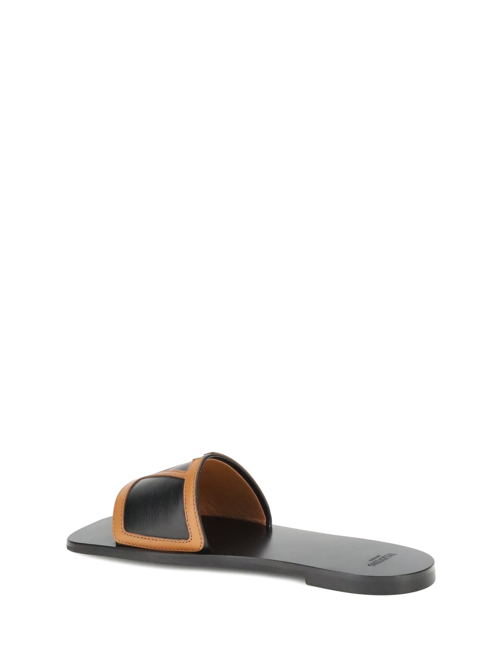 Valentino Viva Superstar Slide Sandal In Nappa Leather In Black