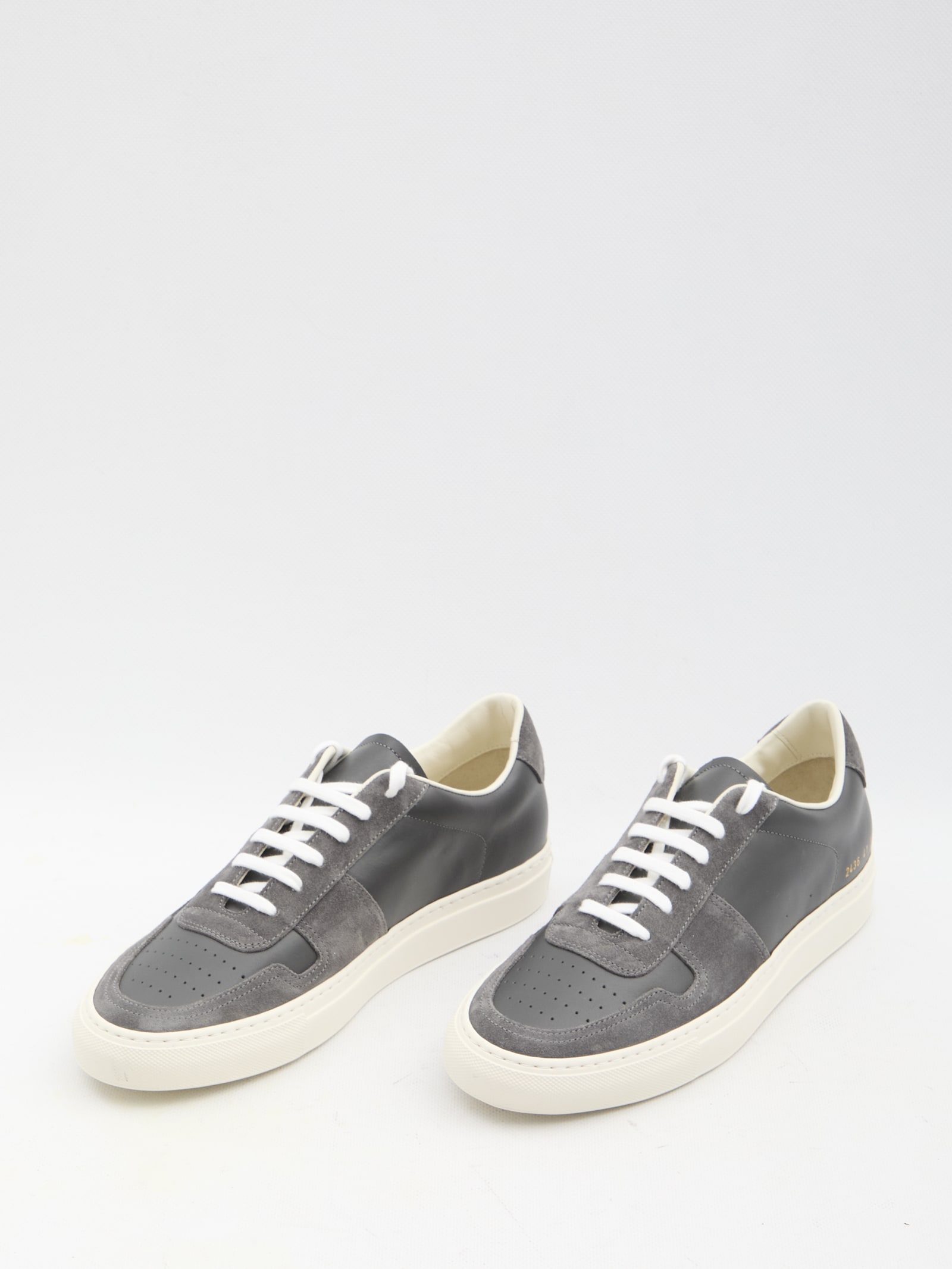 Shop Common Projects Bball Duo Sneakers In Grey