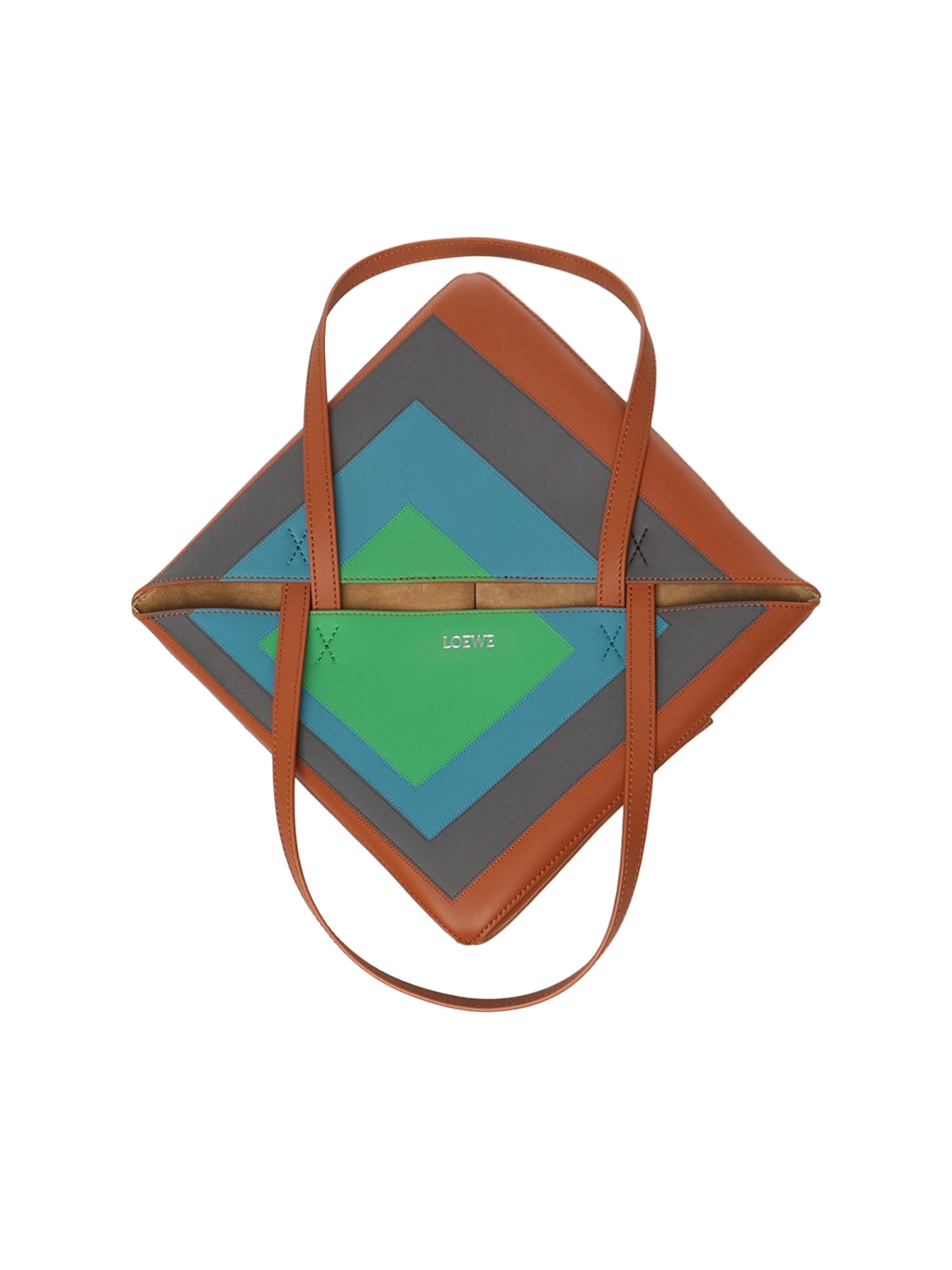 Loewe Medium Puzzle Fold Tote Bag In Calfskin Nappa In Brown