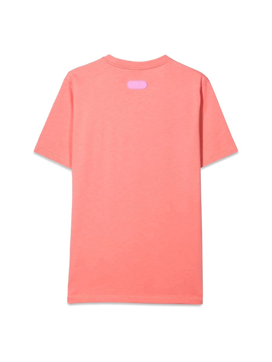 Shop Gcds Oversize Jersey T-shirt Girl In Pink