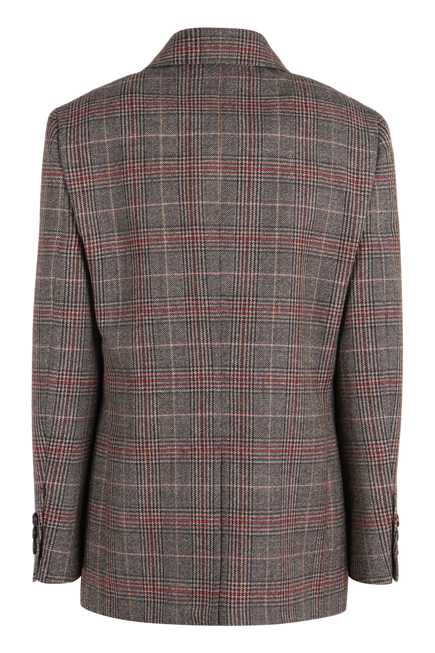 Shop Prada Prince Of Wales Checked Jacket In Multicolor