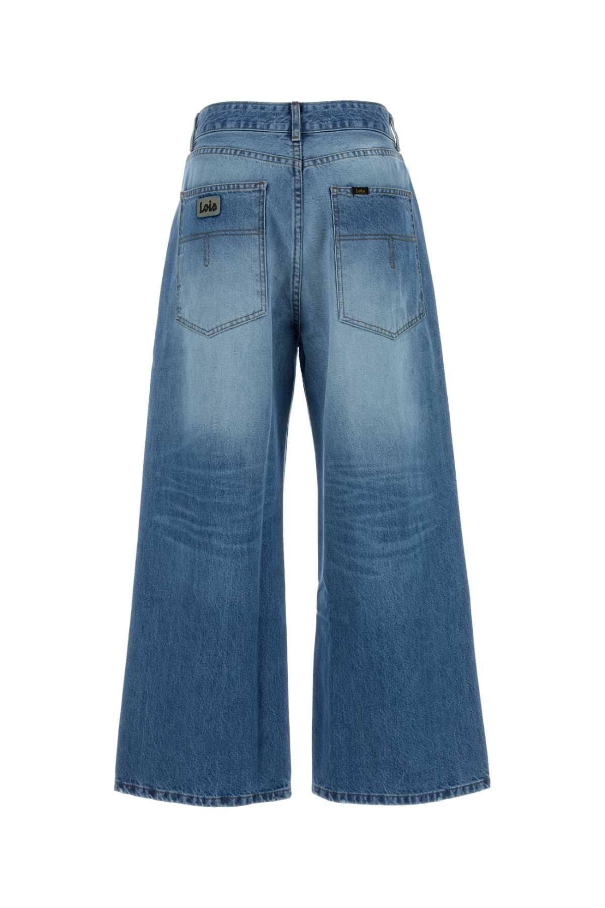 Lois Denim Beatrix Wide-leg Jeans In Distresseddoublestone