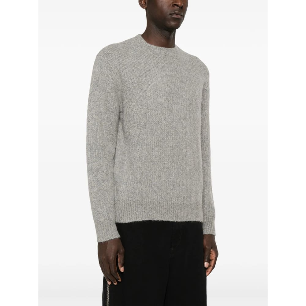 Sunflower Regular Fit Long Sleeve Knit Sweater In Gray