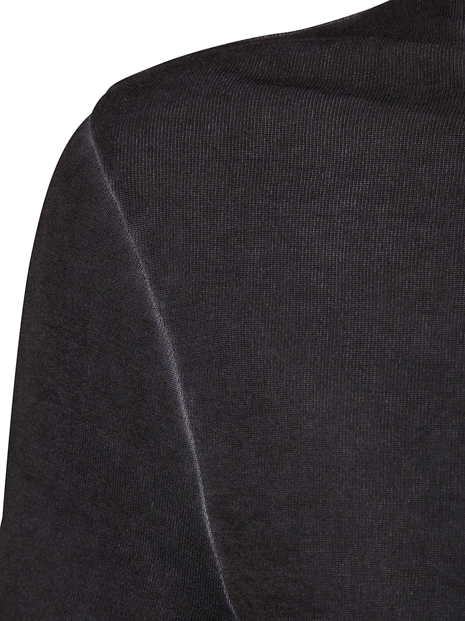 Helmut Lang Shrunken Short-sleeve Crew-neck Top In Black
