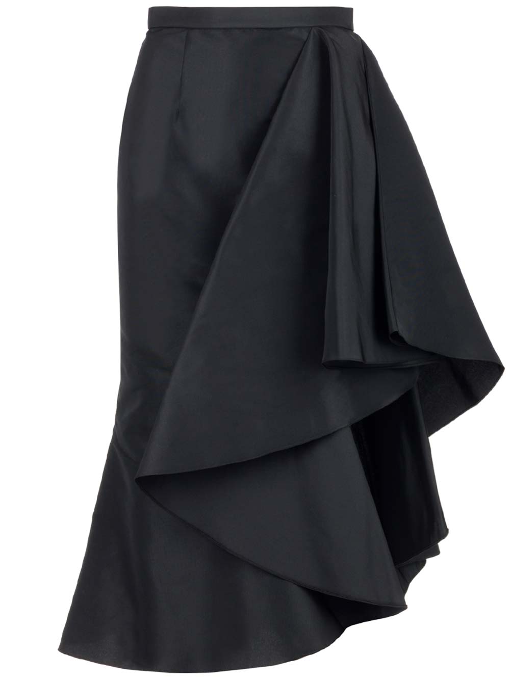 Asymmetric Skirt Midi Skirt