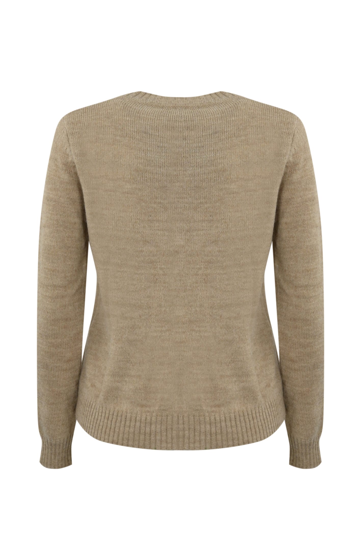 Shop Weekend Max Mara Ombrosa Sweater In Alpaca And Wool In 002 Beige