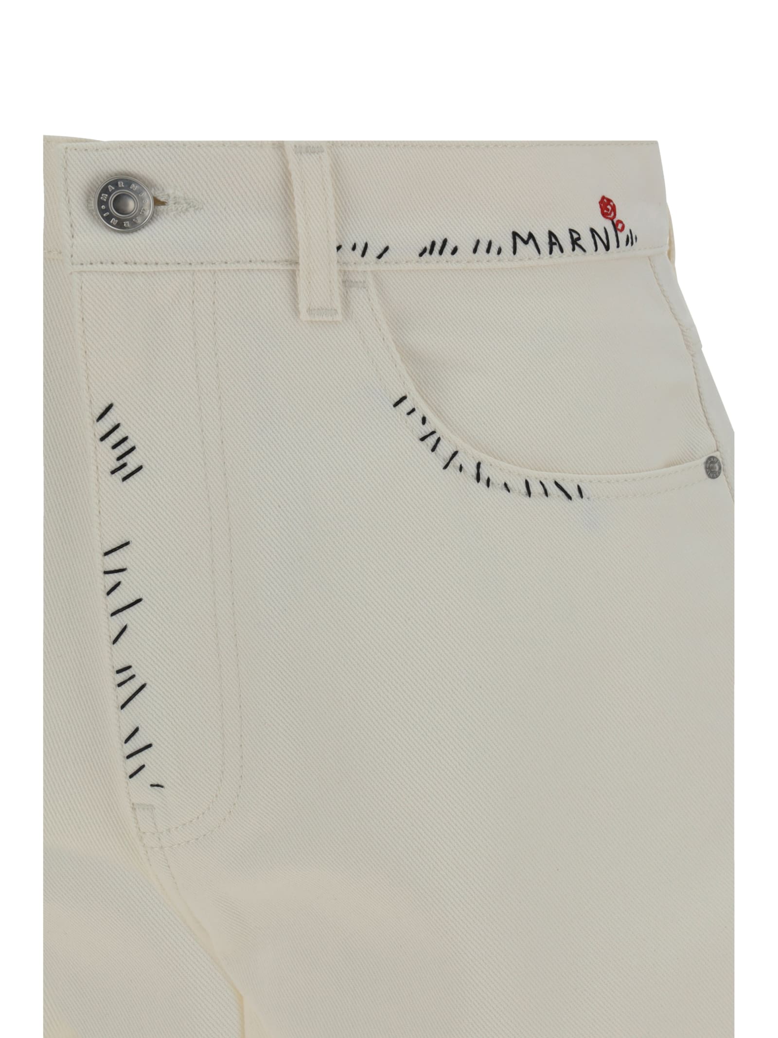 Shop Marni Bermuda Shorts In White