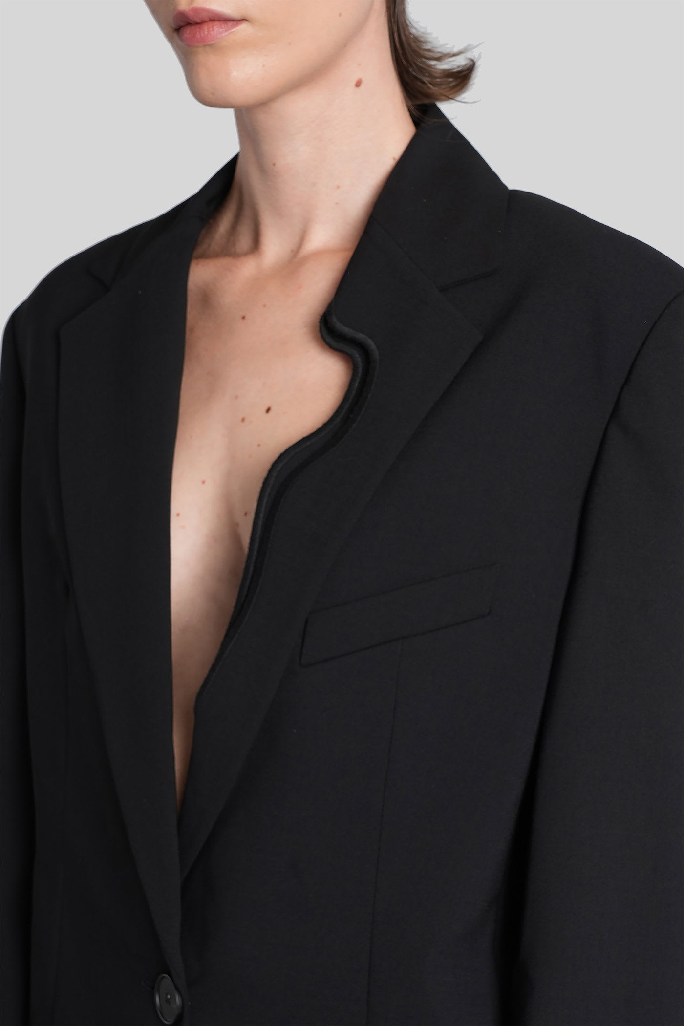 Christopher Esber Blazer In Black Wool In Black
