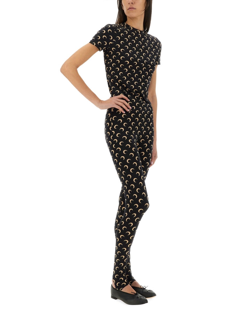 Marine Serre T-shirt Moon In Black