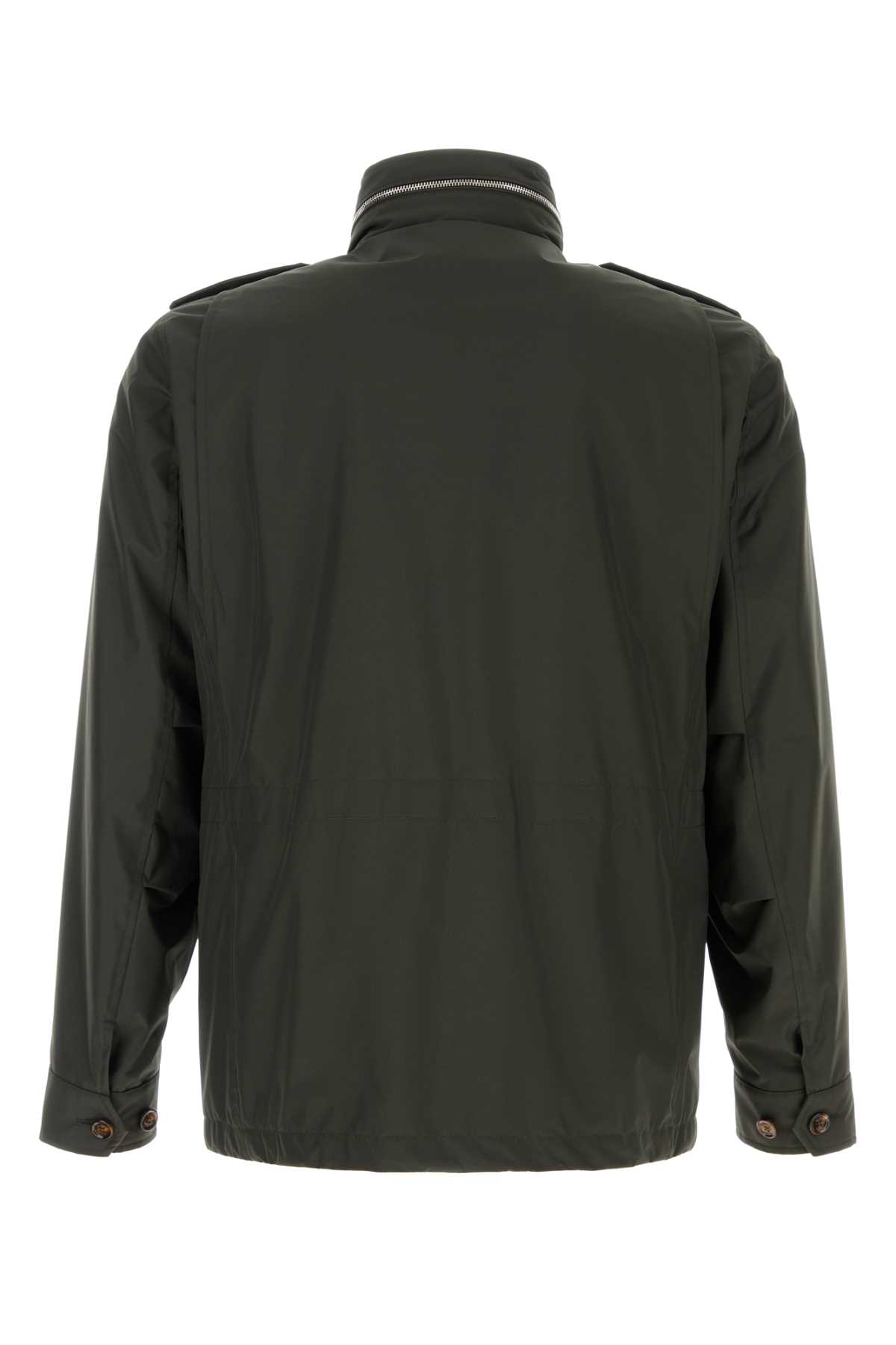 Moorer Denver Jacket With Buttoned Cuffs And Epaulettes In Forest
