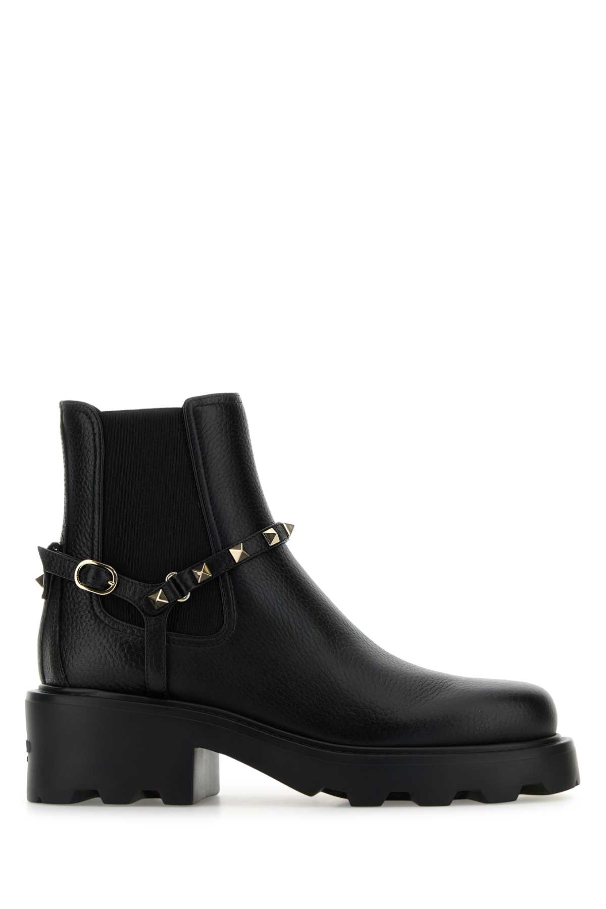 Black Leather Ankle Boots