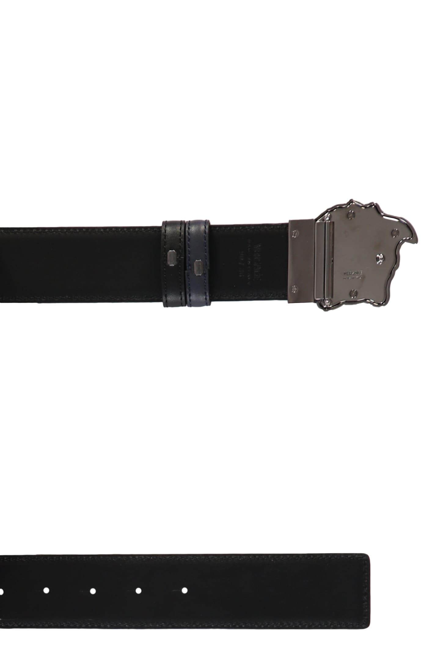 Versace Medusa Head Belt In Blue