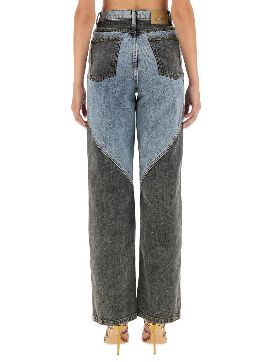 Shop Rotate Birger Christensen Patchwork Jeans In Denim