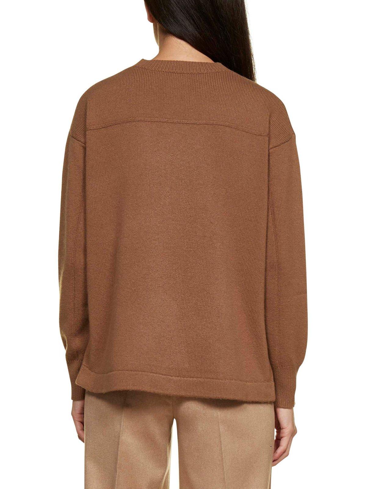 Shop 's Max Mara Crewneck Knit Jumper In Cammello