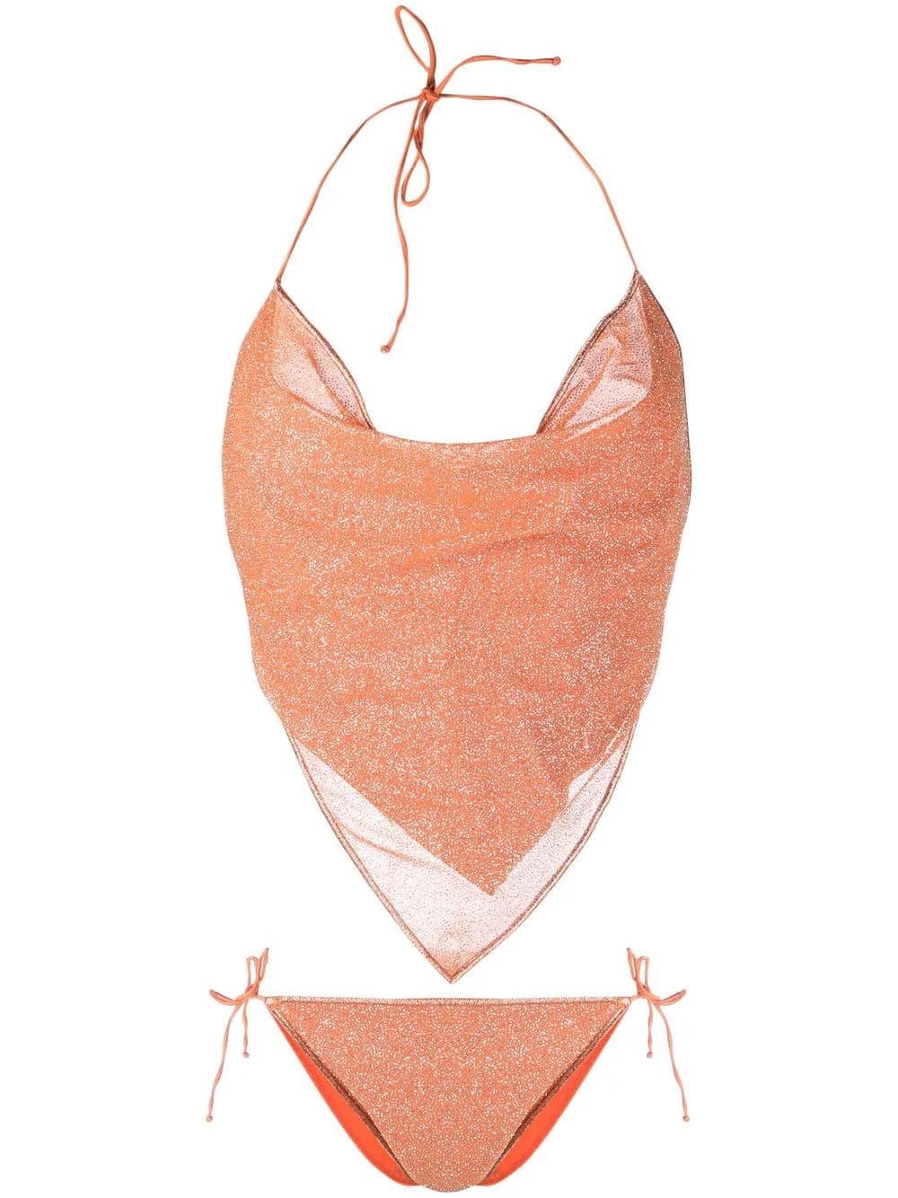 Oseree Orange Shine Bandana Bikini