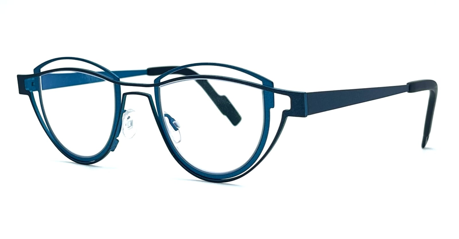 Shop Theo Eyewear Shape - 313 Glasses In Blue