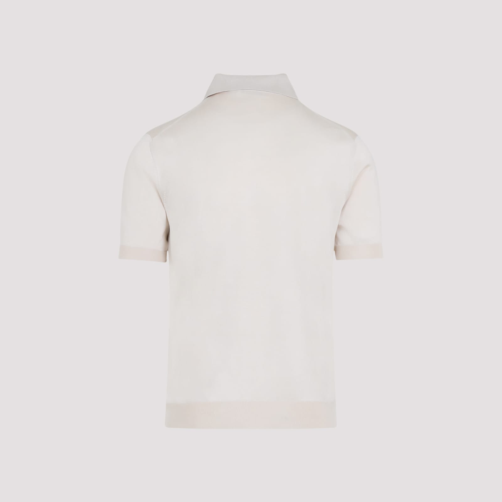 Prada Natural Silk T-shirts And Polos In White