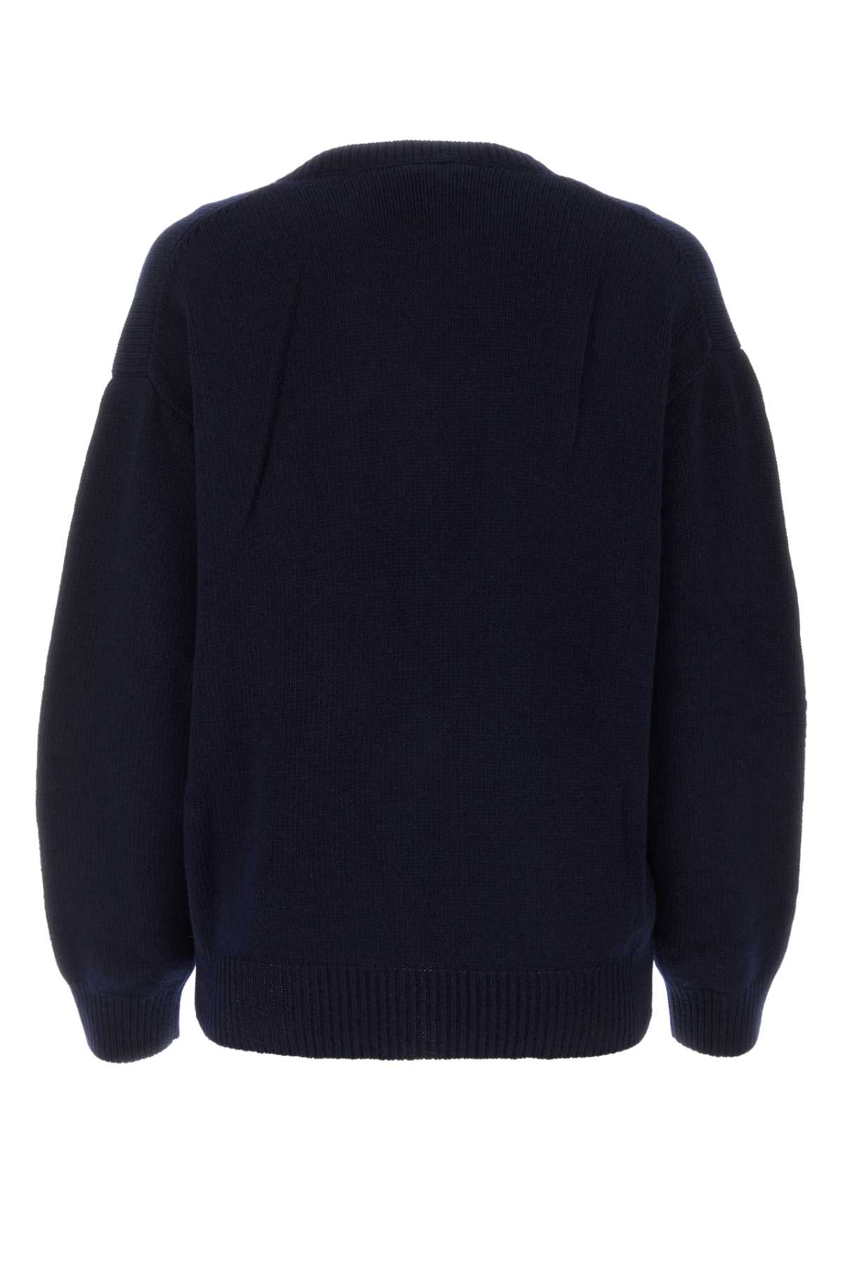 Prada Dark Blue Wool Blend Sweater In Navy