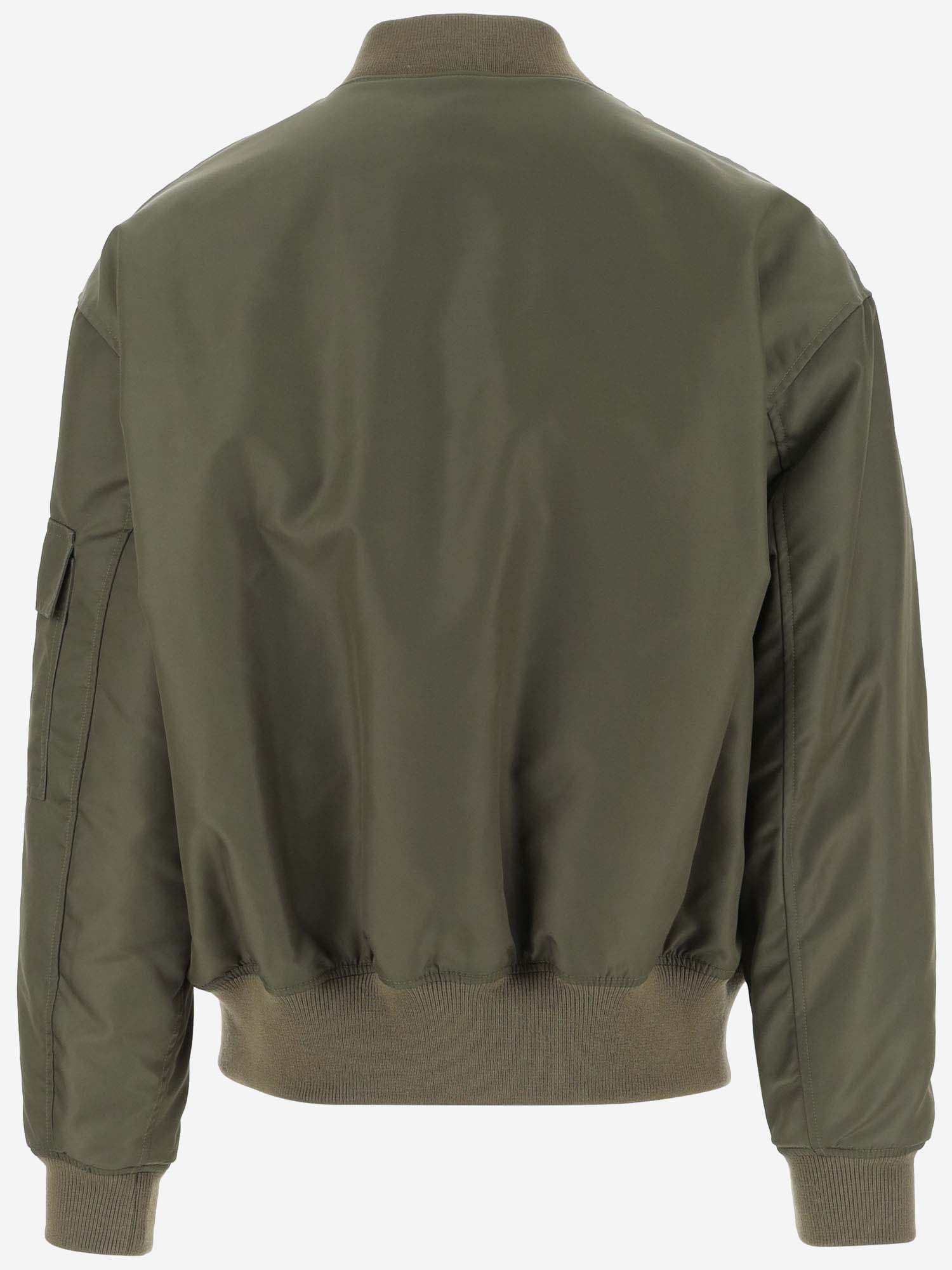 Shop 44 Label Group Nylon Bomber Jacket With Logo In Green