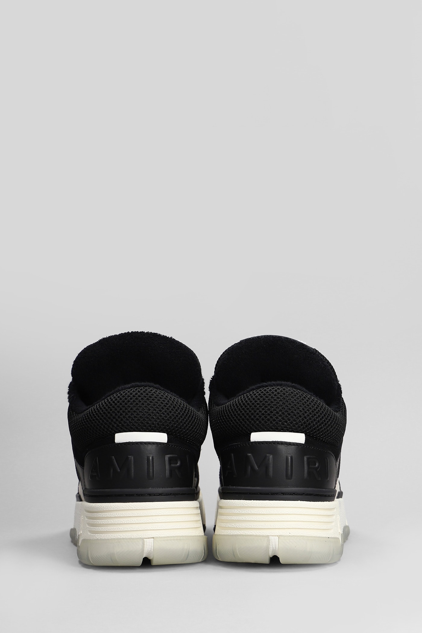 Shop Amiri Ma1 Sneakers In Black Leather And Fabric