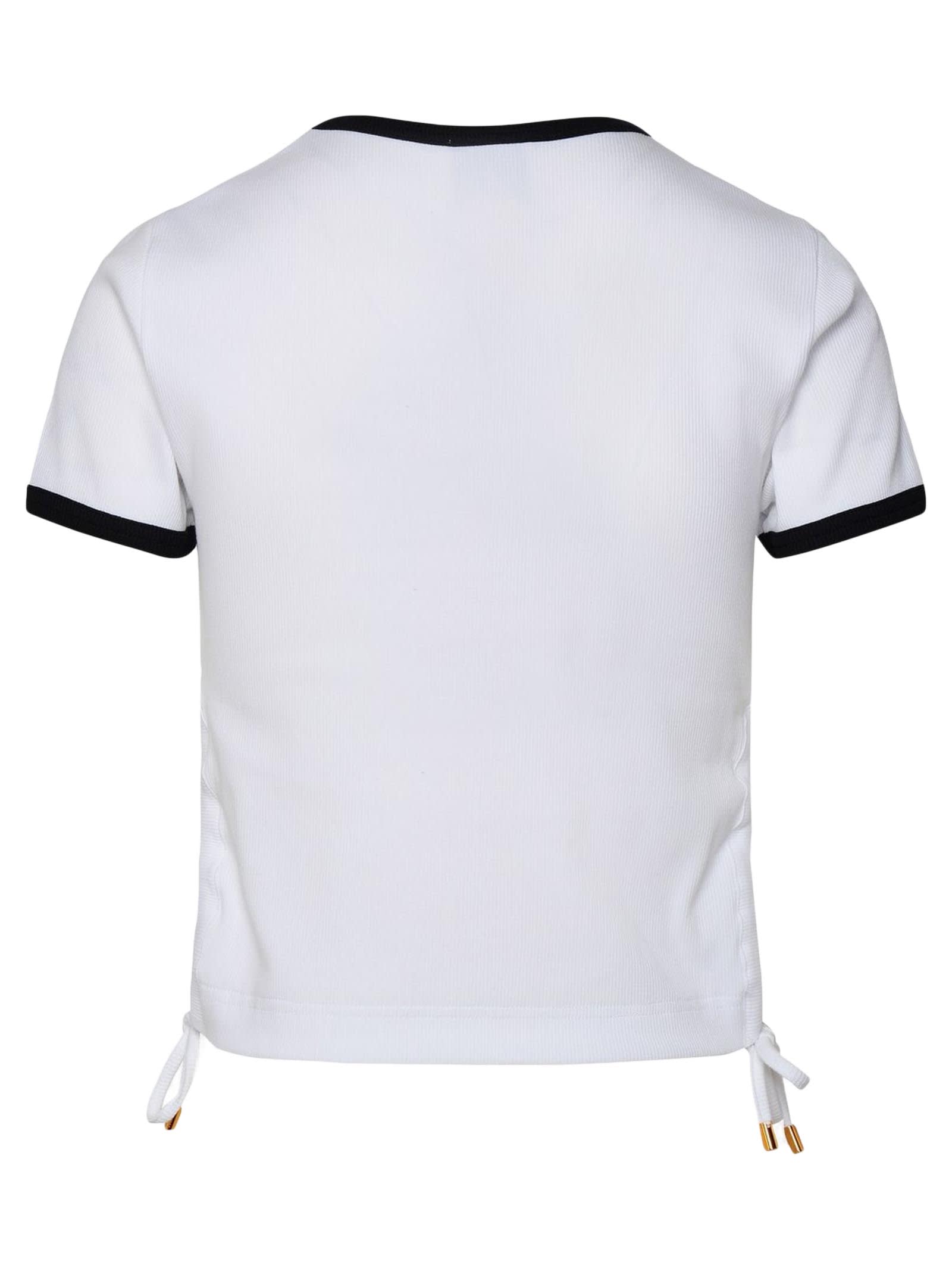 Shop Patou Off-white Stretch-cotton T-shirt