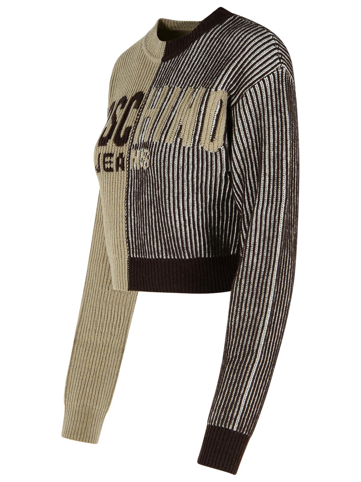 M05ch1n0 Jeans Two-tone Cashmere Blend Sweater In Multi