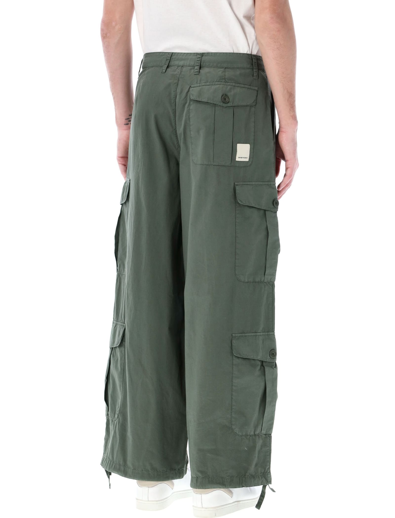 Shop Emporio Armani Cargo Pants In Green