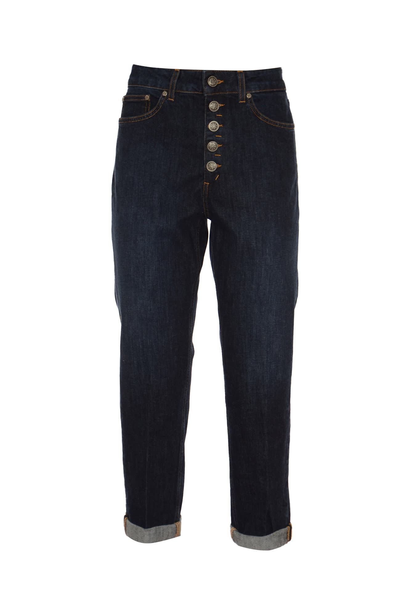 Button-lock Denim Jeans