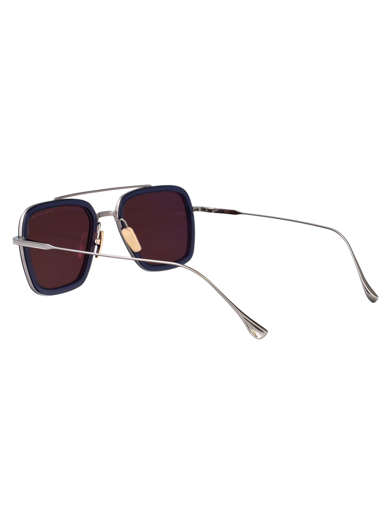 Dita Flight.006 Sunglasses In Smoke Grey Crystal - Black Palladium W/dark Grey -blue Mirror -ar