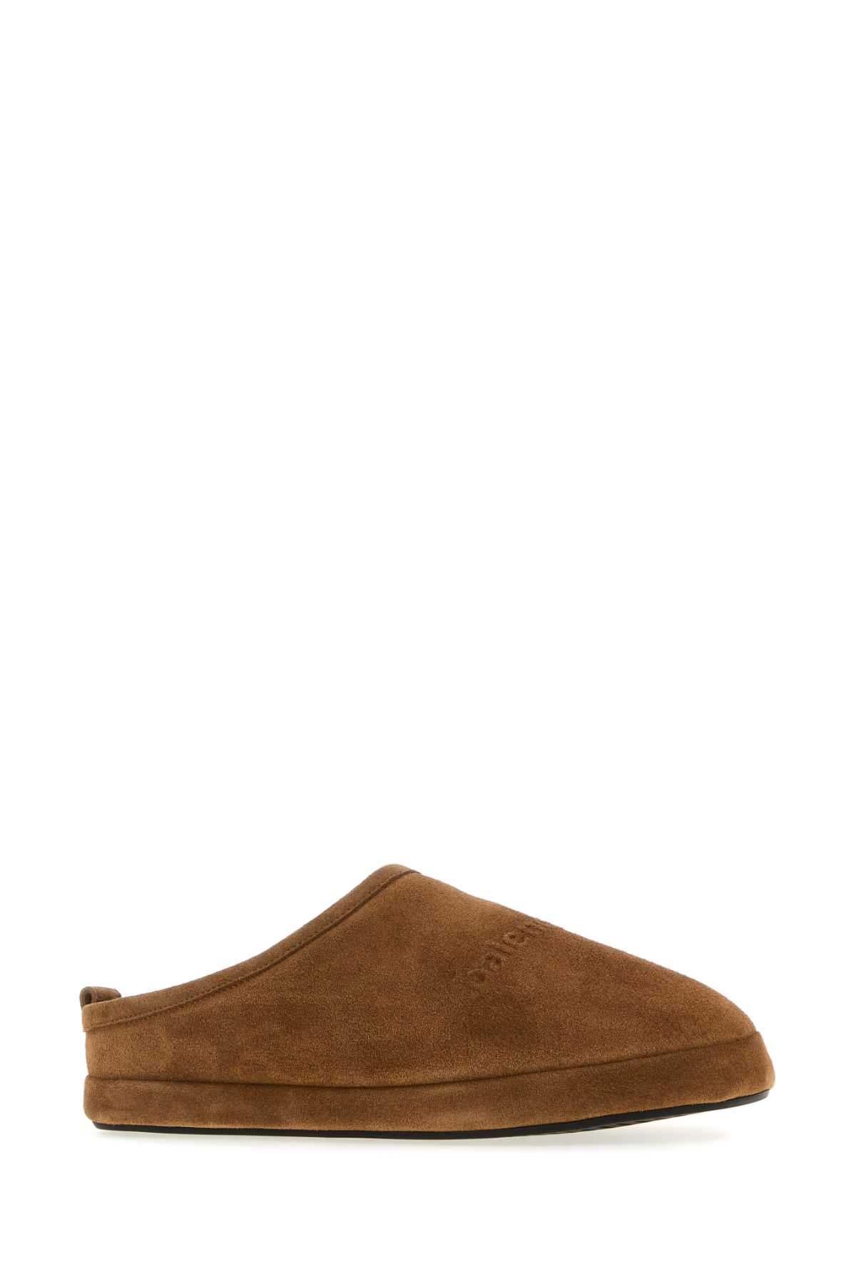 Balenciaga Camel Suede Alaska Ankle Slippers In Multi