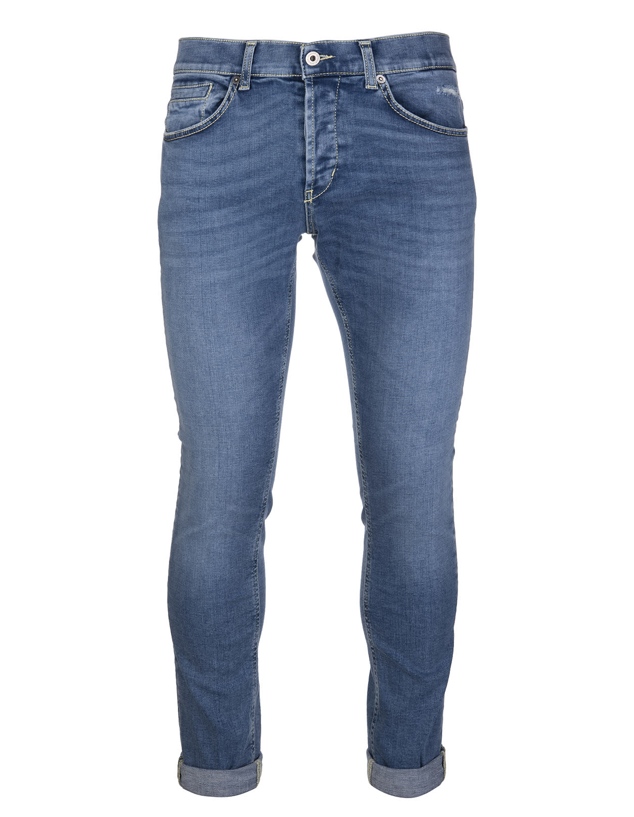 Dondup Man George Skinny Jeans In Medium Light Blue