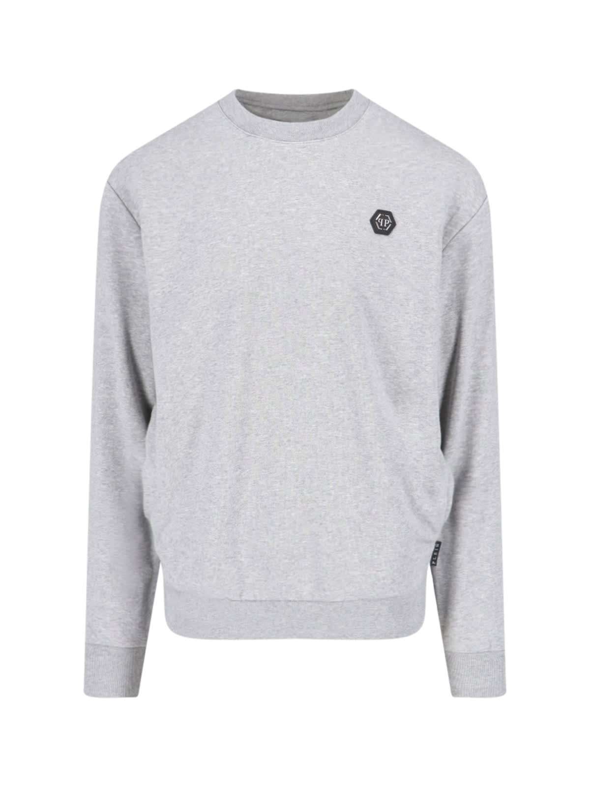 Shop Philipp Plein Hexagon Crew Neck Sweatshirt In Gray