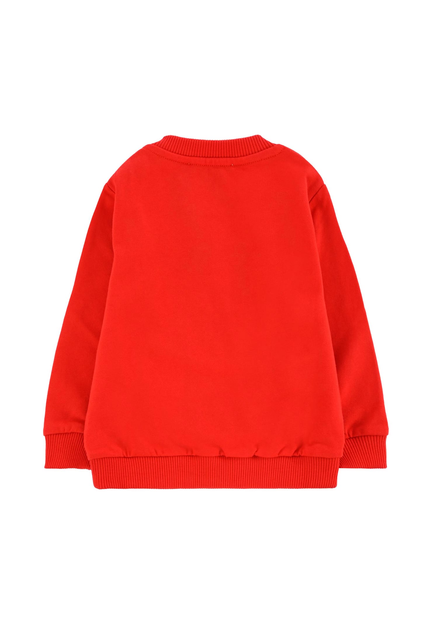 Moschino Red Sweatshirt For Babykids With Teddy Bear In Red