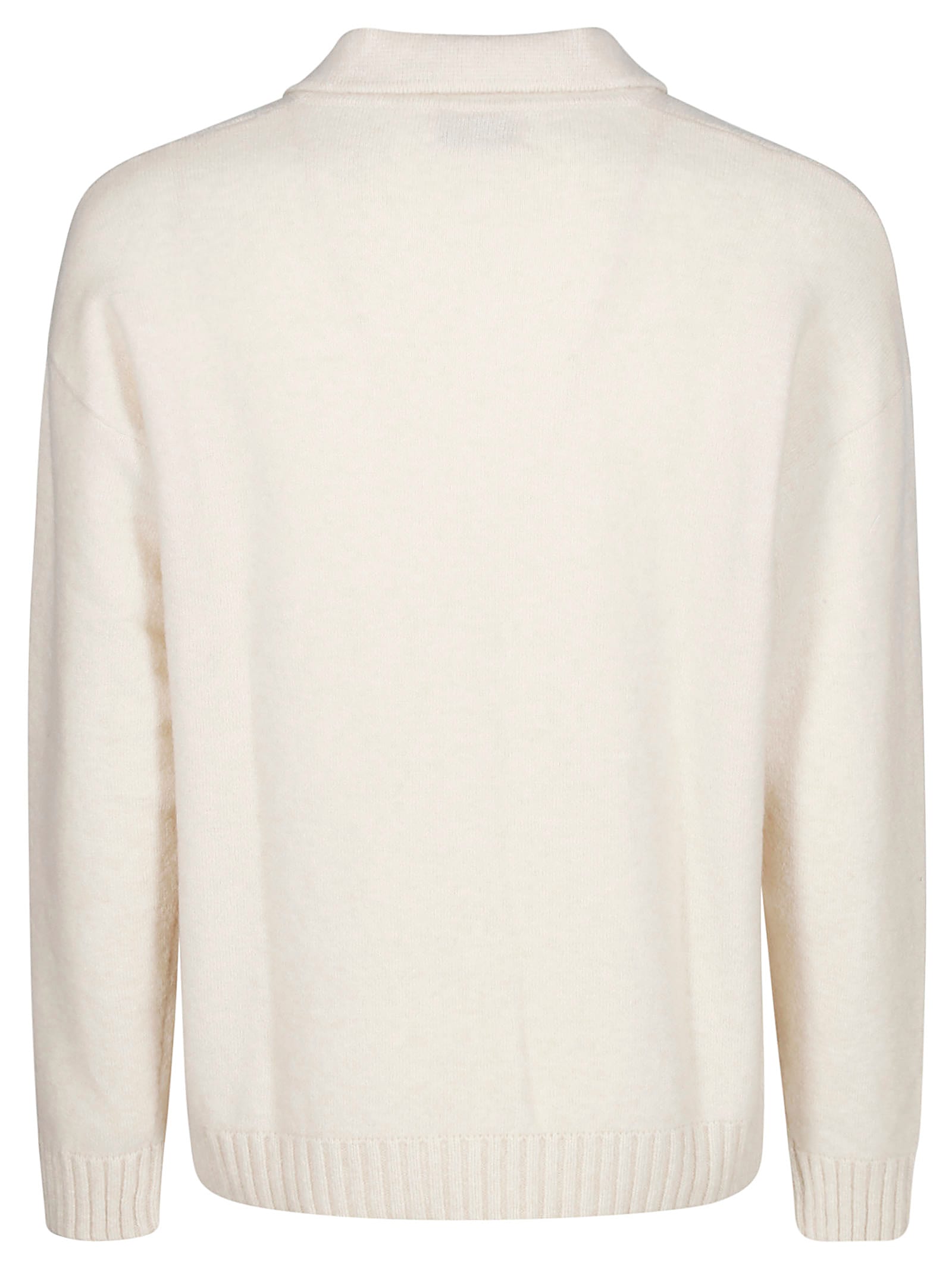 Shop Laneus Soft Cashmere Polo In Milk