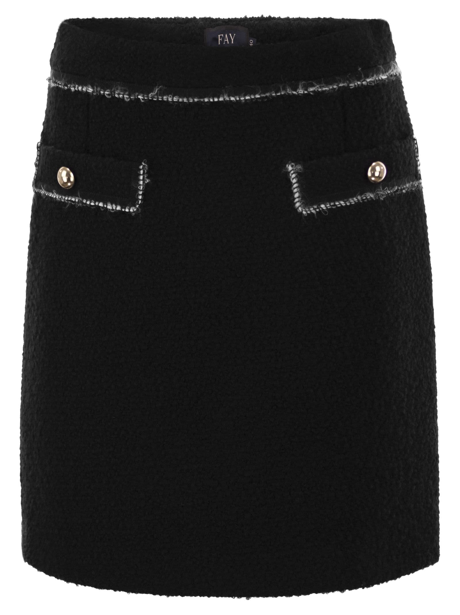 Wool Short Skirt