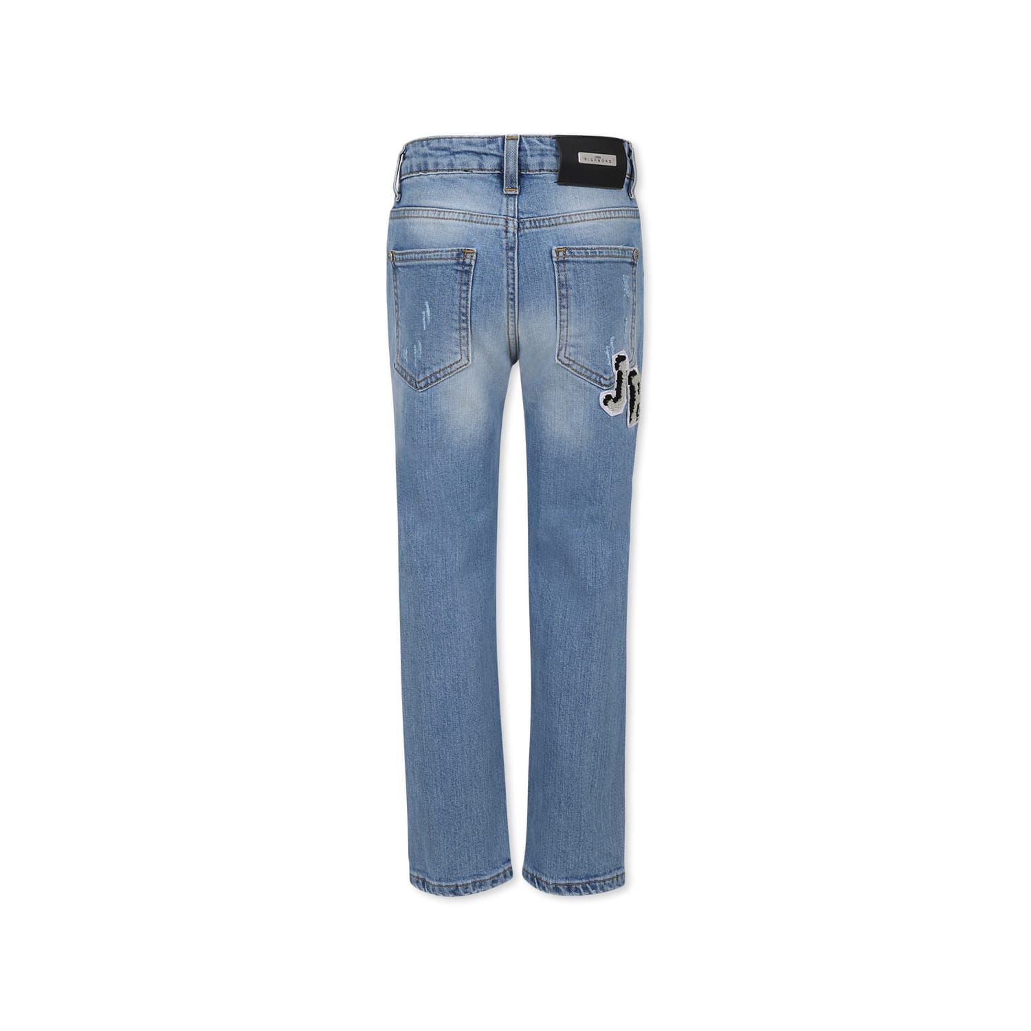 Richmond Denim Jeans For Boy With Logo In Blue