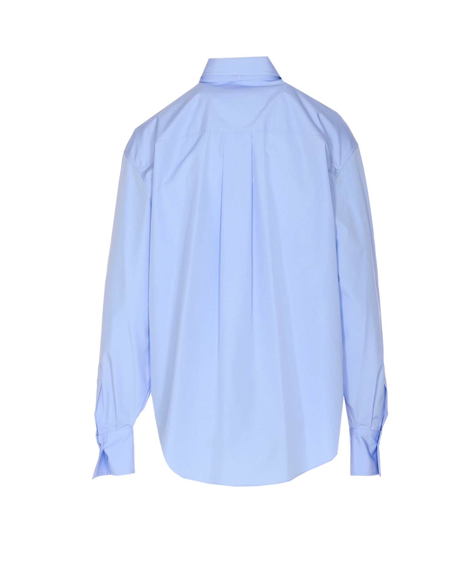 Brunello Cucinelli Women Lavalliere Shirt With Shiny Flap Detail In Blue
