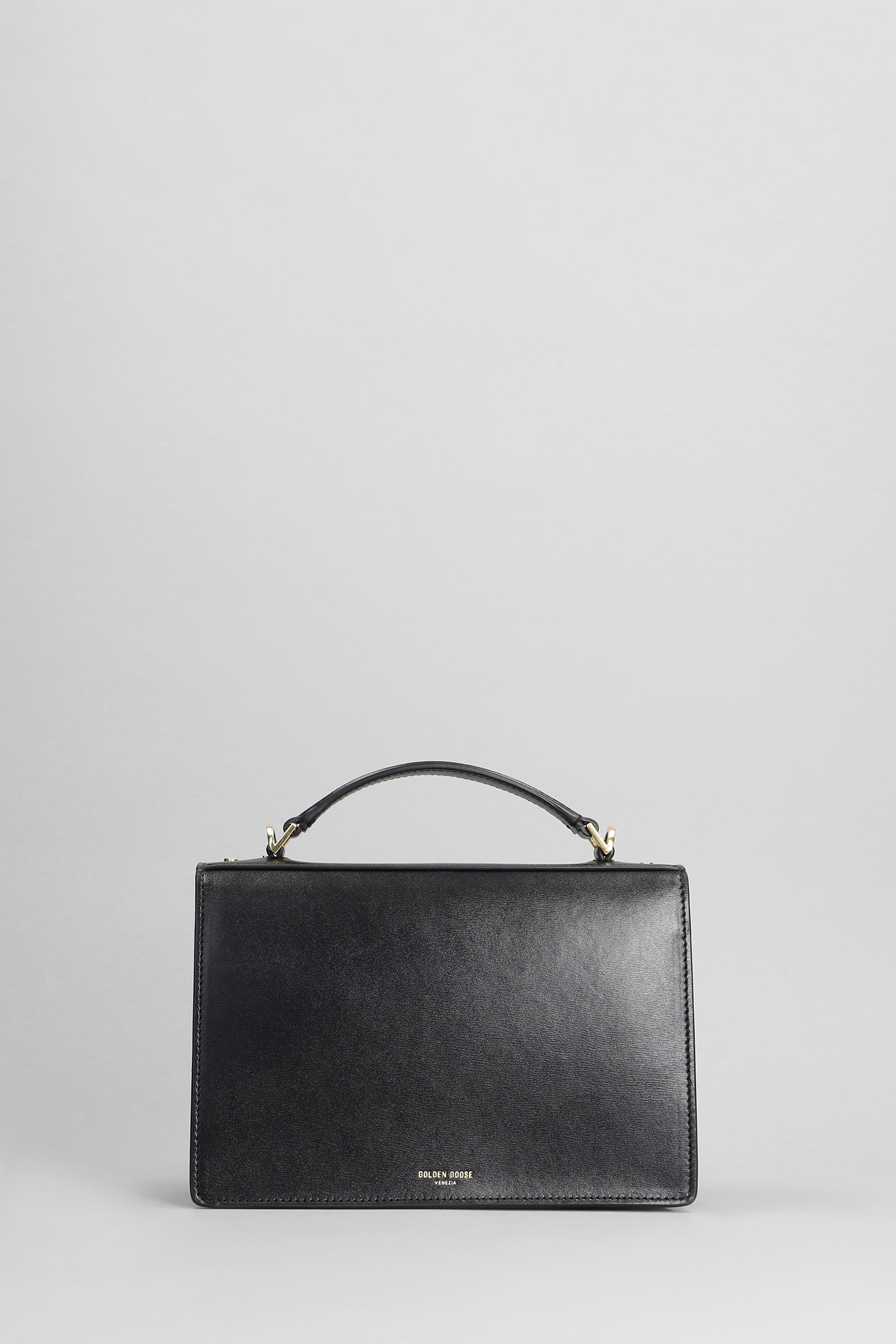 Shop Golden Goose Venezia Shoulder Bag In Black Leather