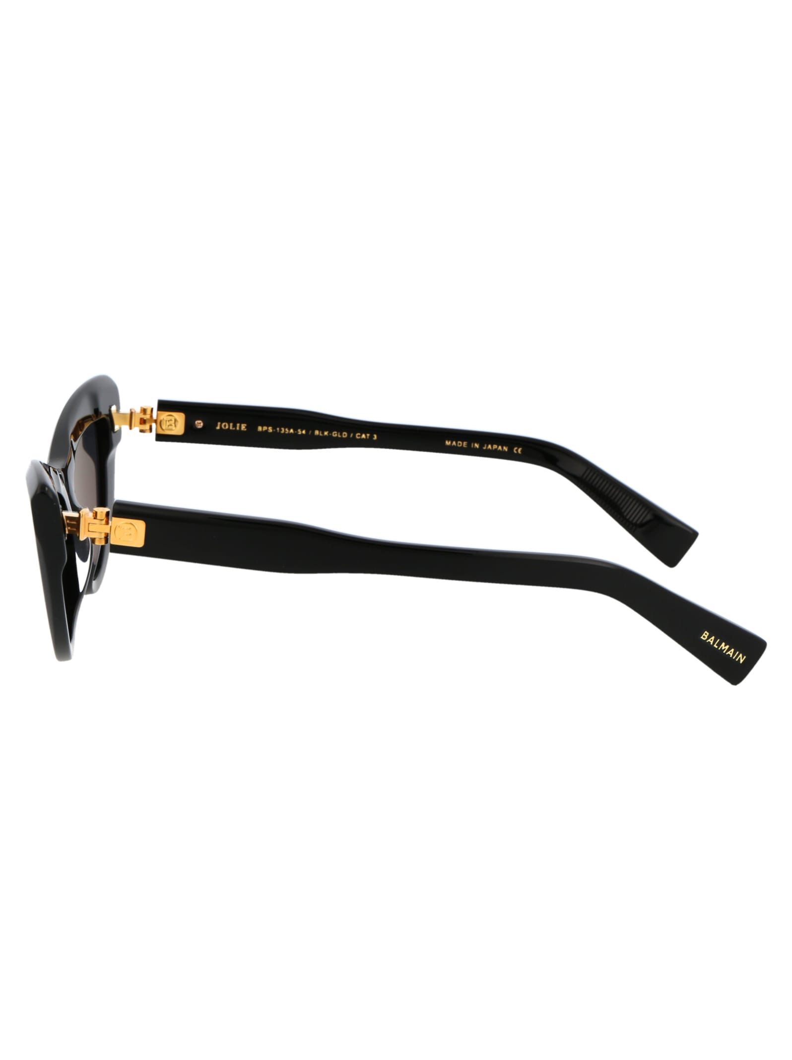 Shop Balmain Jolie Sunglasses In Black Gold