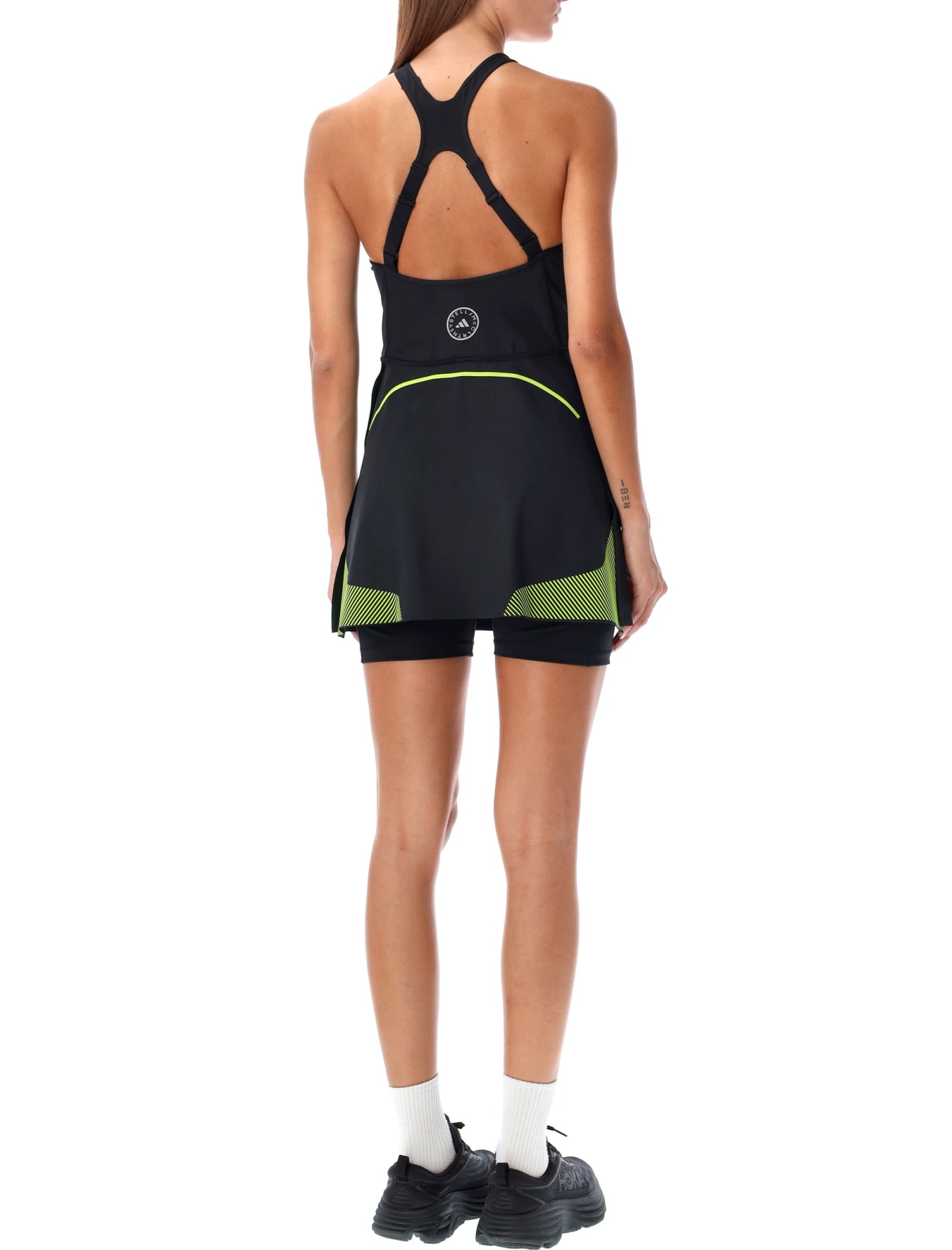 Shop Adidas By Stella Mccartney Mini Active Jumpsuit In Black Yellow