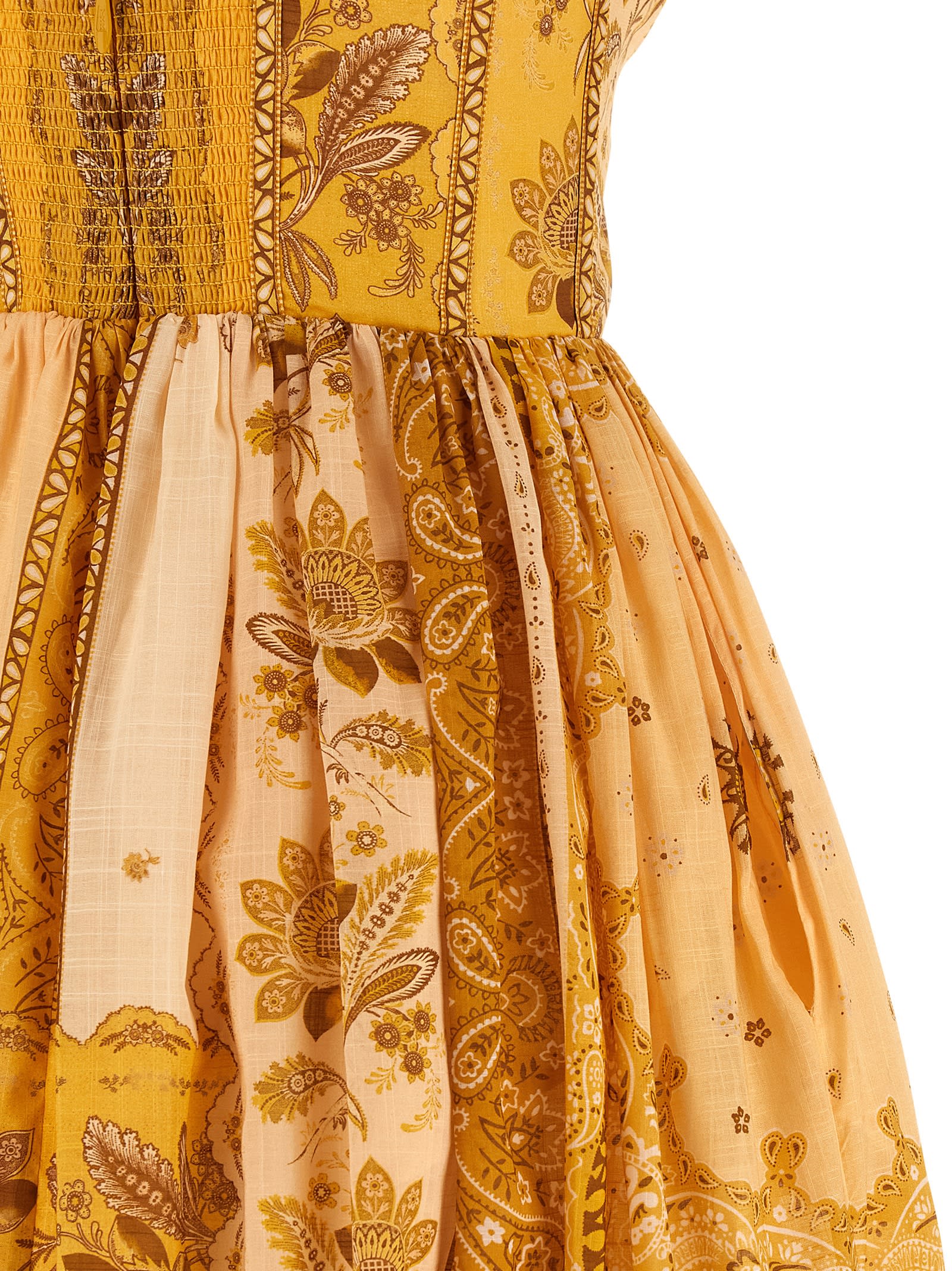 Zimmermann Lucky Corset Dresses Yellow In Yellow