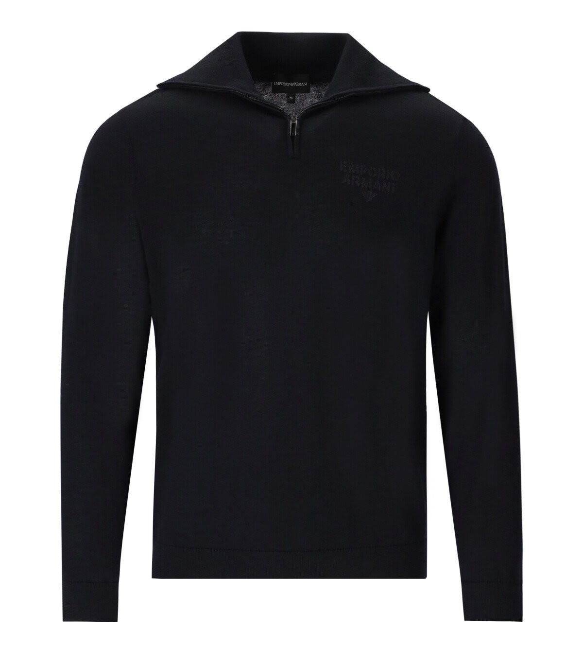 Shop Emporio Armani Turtleneck Sweater In Blu