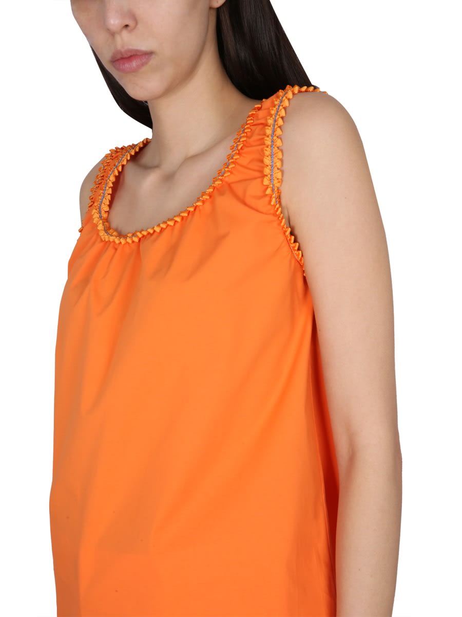 Boutique Moschino Cotton Tops. In Orange