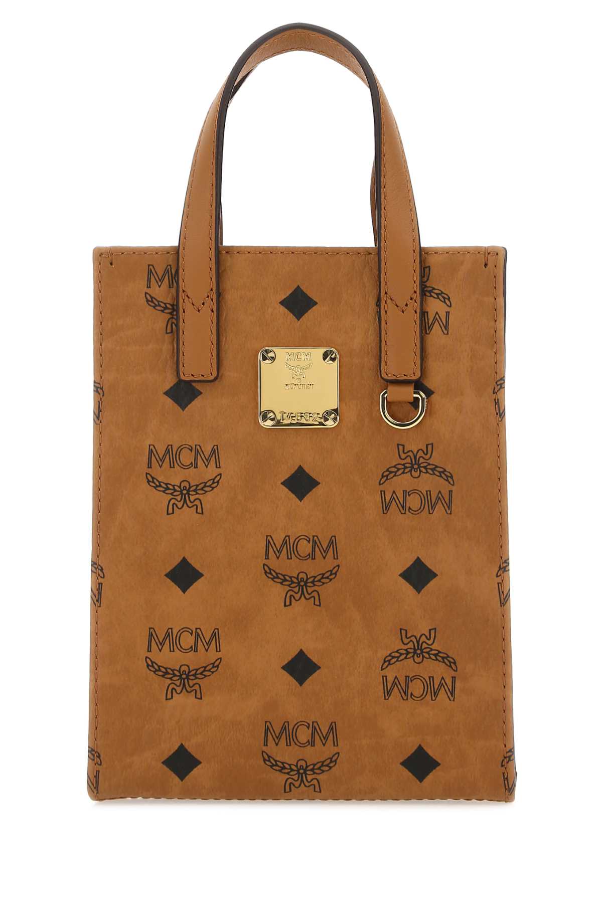 Shop Mcm Printed Fabric Handbag In Co