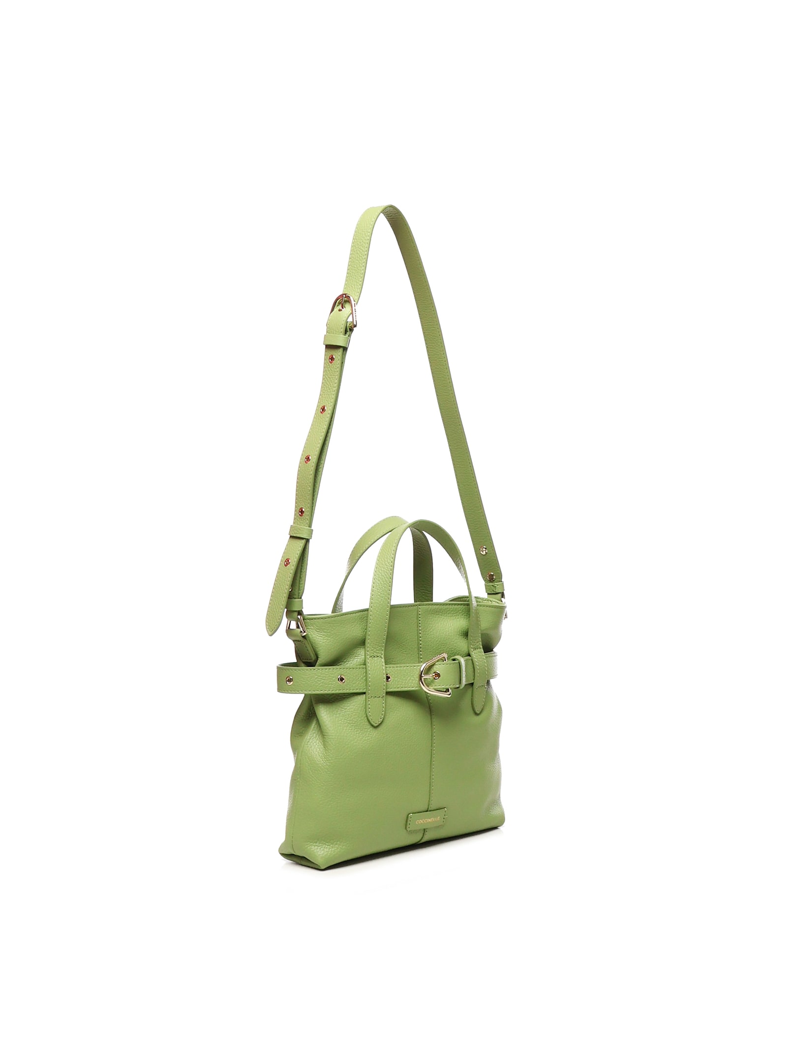 Coccinelle Bucket Bag With Buckle In Green