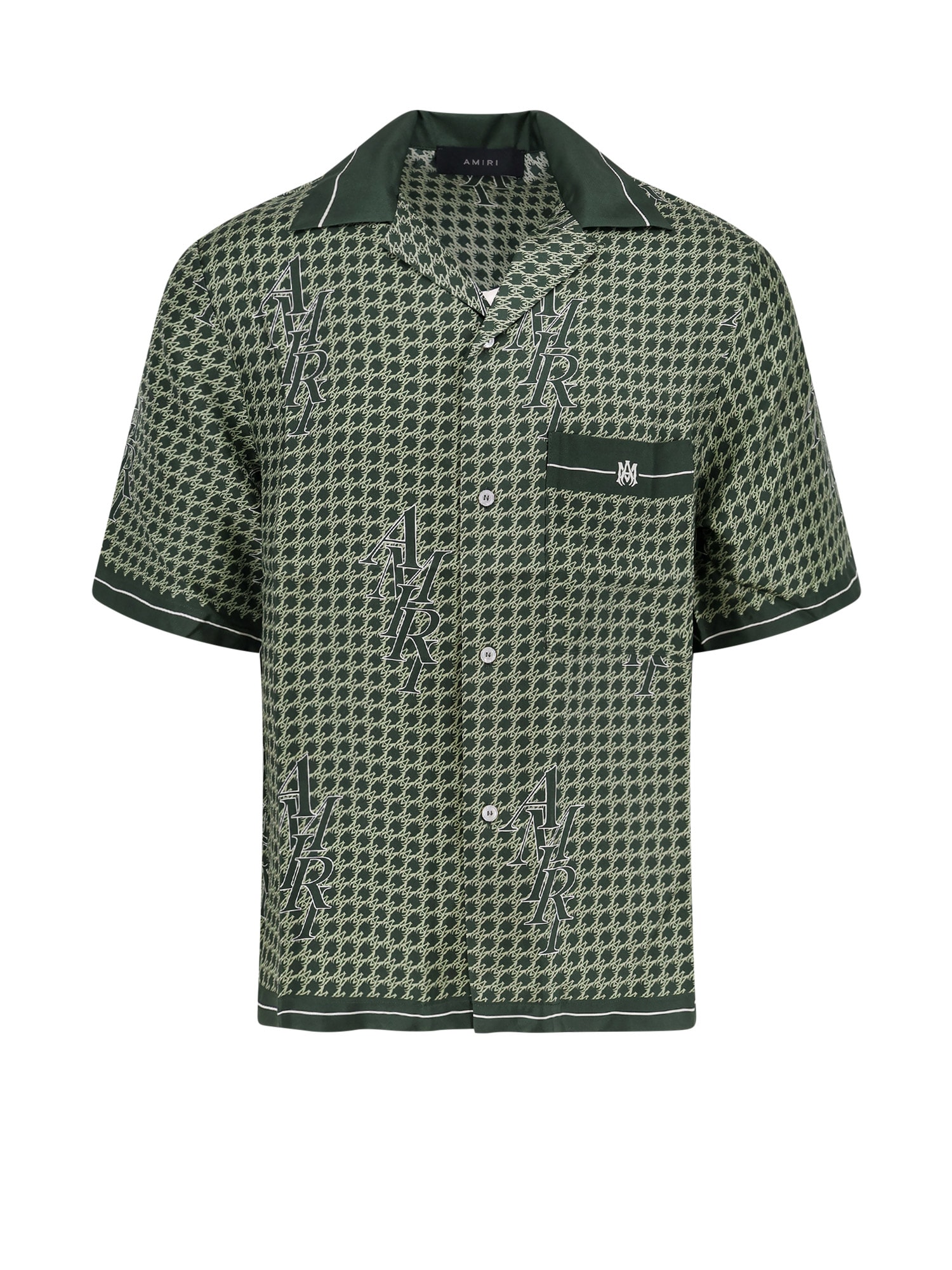 Shop Amiri Houndstooth Shirt In Green